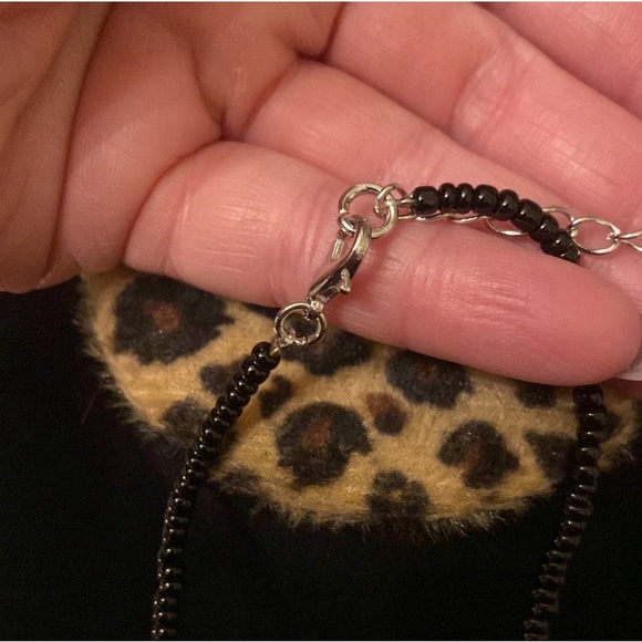 Turquoise Beaded Rhinestone Necklace - Picture 5 of 6